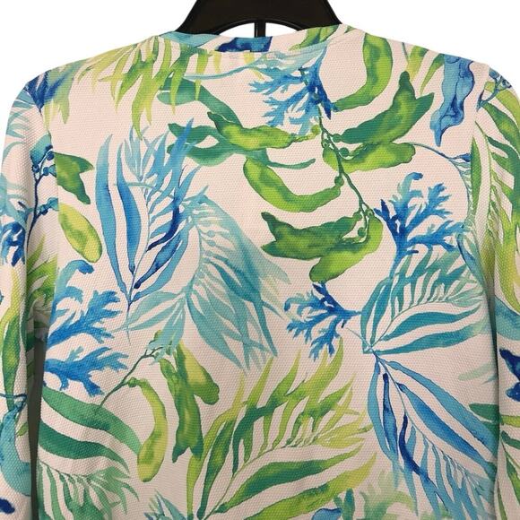 Tommy Bahama Island Cays Seafrond Full Zip UPF 50 Rashguard New Beachy Summer M - Picture 10 of 16
